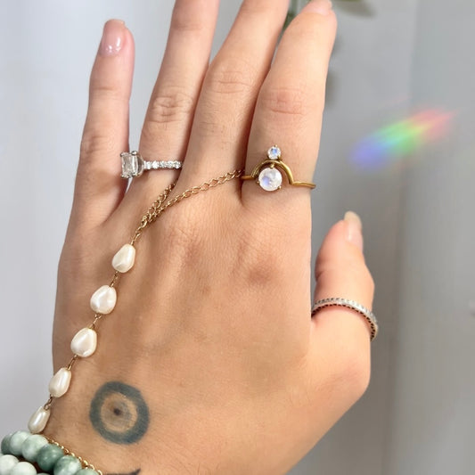 Crown Jewel • Moonstone Ring