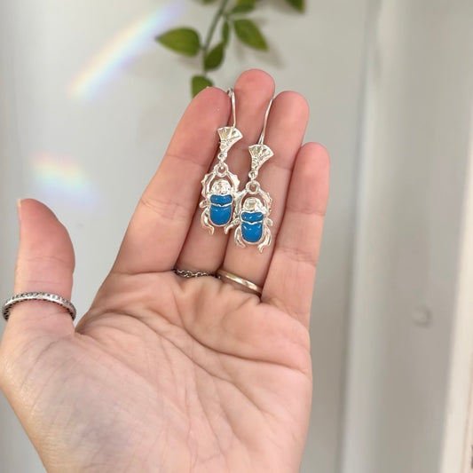 Scarab • Sterling Silver Dangles