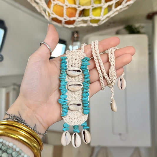Turquoise Water • Macrame Necklace