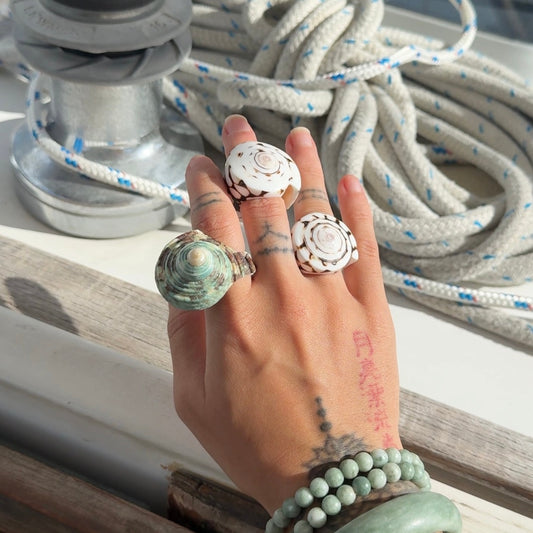 Mermaid • White Shell Ring