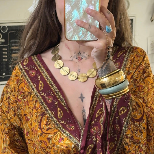 Ancient Disc • Brass Necklace